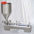Máquina de llenado de crema manual neumática de orificio de descarga simple y doble de tipo horizontal